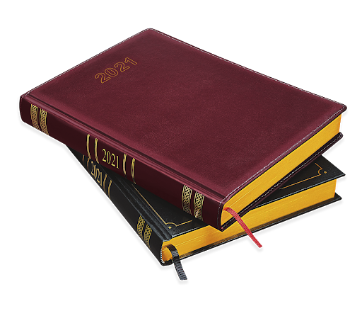 A professional branded diary or notebook