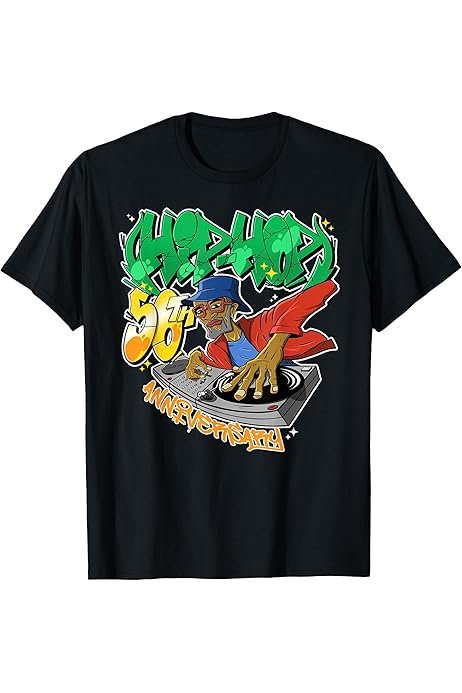 A custom printed white t-shirt held up